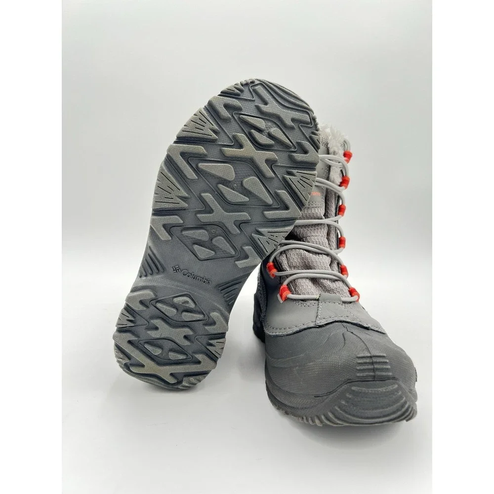 Columbia Omni-Heat Waterproof Winter Snow Boots Gray Orange Women's Size 8